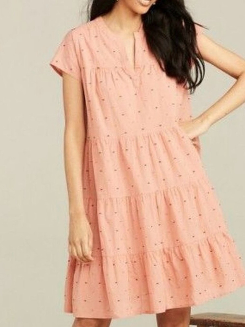 Roller Rabbit Acote Pamela Swing Dress in Coral Pink 100% Cotton